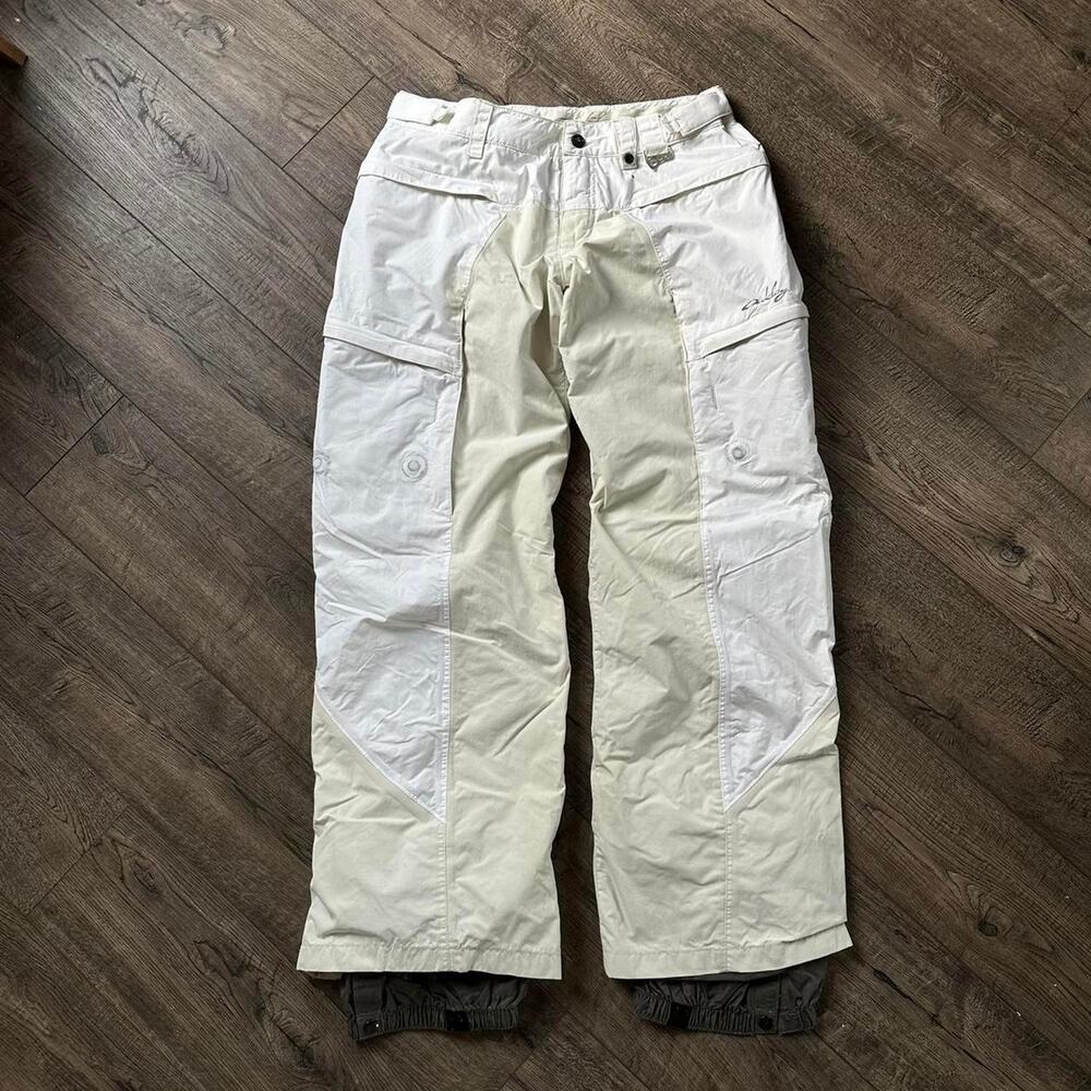 Rare Vintage 00s Y2K Oakley Software White Sample Cargo Snowboard Ski Snow Pants